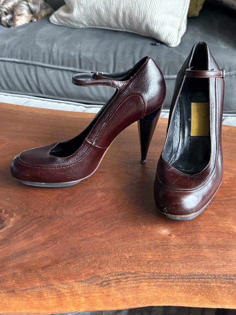 Authentic Vintage Lanvin Hiver 2007 Mary Jane Cone Heel Pumps EU 37 / US 6.5